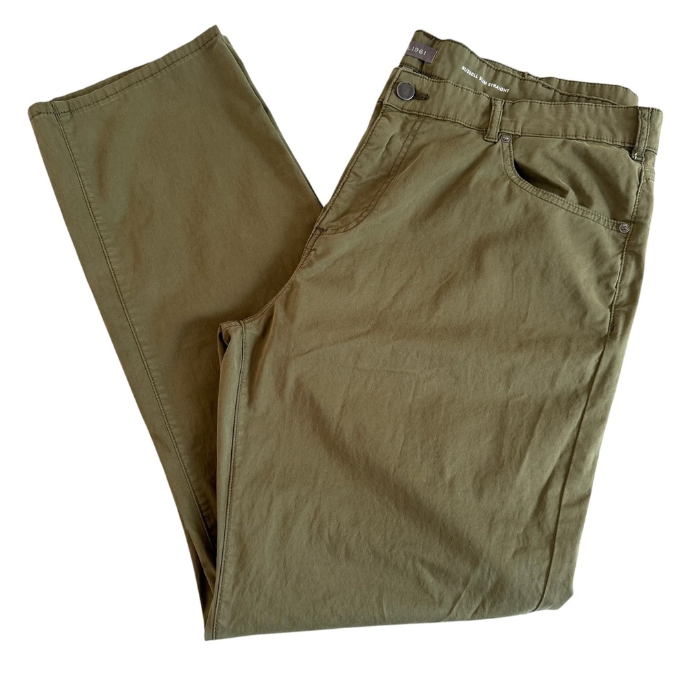 DL1961 Russell Slim Straight 42x33 Retreat Green Mens Ultimate Twill Pants